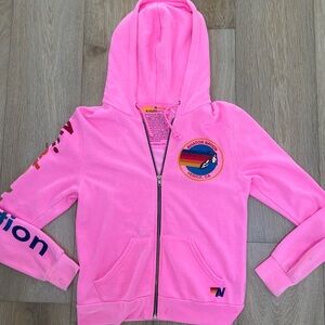 Aviator Nation unisex Bright Pink Zip-Up Hoodie size medium
